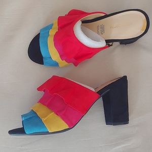 Liz Claiborne Multi colored Layered Heels
